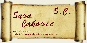 Sava Caković vizit kartica